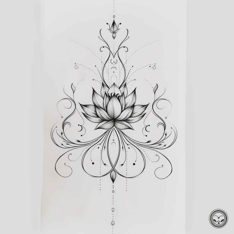 outline tattoo design ideas refined edges symbol of perseverance