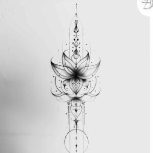 outline tattoo design ideas negative space expressive for back
