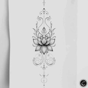 outline tattoo design ideas subtle shape lines symbolising perseverance