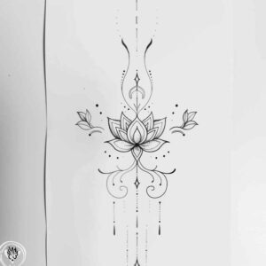 outline tattoo design ideas single color minimalism embodying resilience
