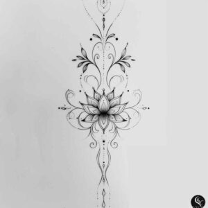 outline tattoo design ideas compact minimalist style for upper chest