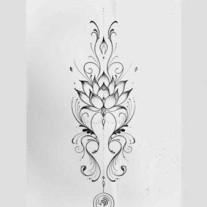 outline tattoo design ideas micro art minimalist style perseverance and power