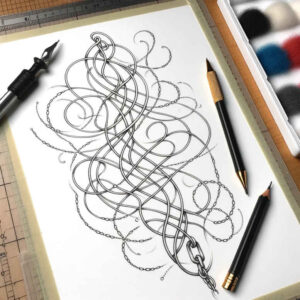 outline tattoo design ideas ultra-thin outlines symbolising endurance