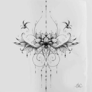 outline tattoo design ideas discreet ink precise embodying courage