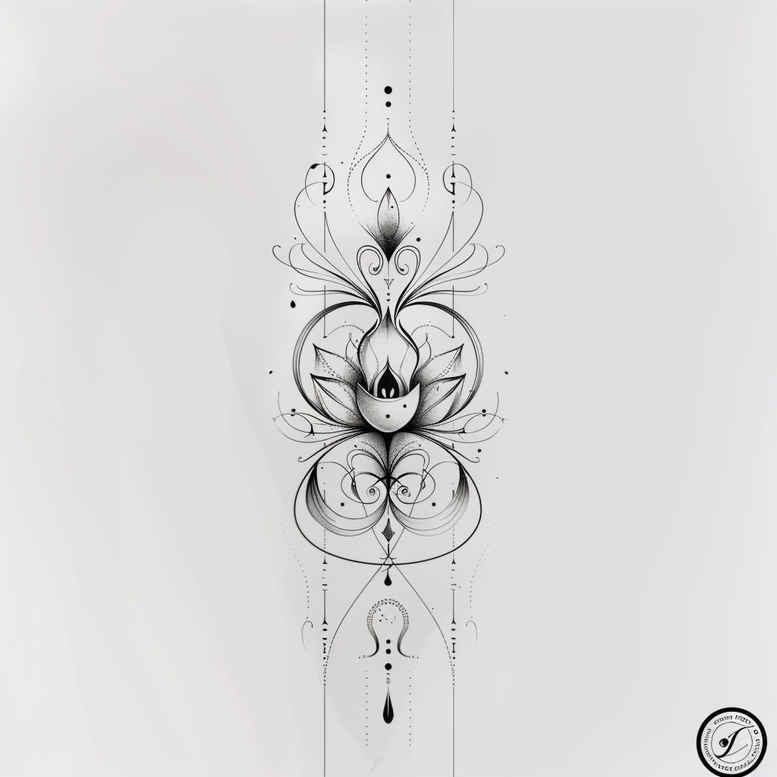 outline tattoo design ideas plain simple style for shoulder blade