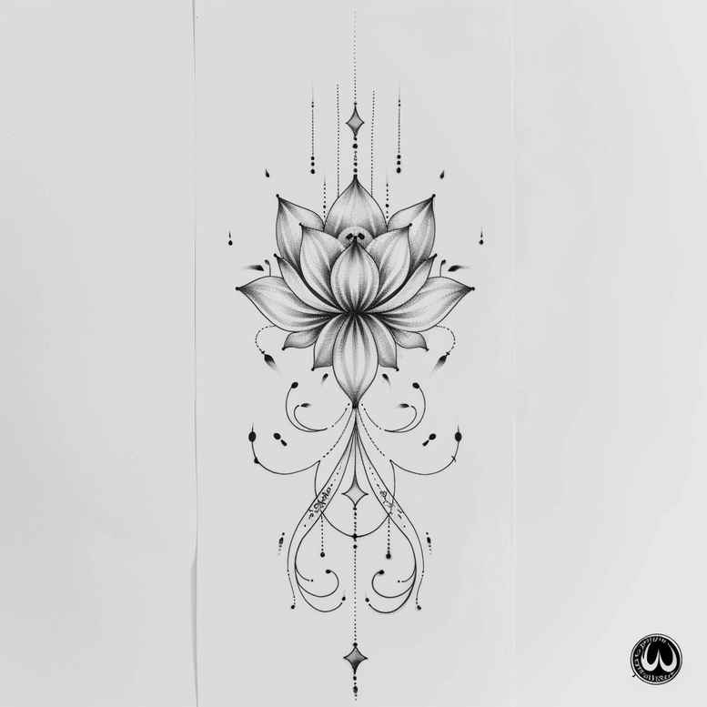 outline tattoo design ideas unadorned simple style stands for endurance