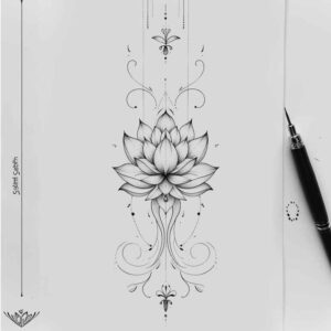 wave-line-tattoo – tattoo design ideas free ai generated – crisp-outline – for-triceps – Gallery: outline-inkby-ai