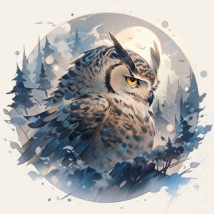 3d-owl-tattoo – tattoo design ideas free ai generated – surrealism-fluid-motion – for-triceps – Gallery: owls-inkby-ai