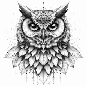 wavy-line-owl-tattoo-surrealism-ghostly-shapes-for-upper-arm – tattoo design ideas free ai generated – Gallery: owls-inkby-ai