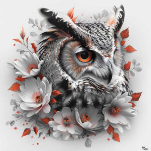 artistic-owl-tattoo – tattoo design ideas free ai generated – neotraditional-solid-fill – for-hand – Gallery: owls-inkby-ai