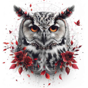 artistic-owl-tattoo – tattoo design ideas free ai generated – realism-smooth-gradients – for-knee – Gallery: owls-inkby-ai