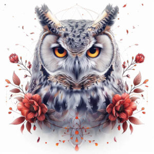 dark-aura-owl-tattoo – tattoo design ideas free ai generated – realism-realistic-structure – for-upper-chest – Gallery: owls-inkby-ai