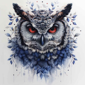dark-aura-owl-tattoo – tattoo design ideas free ai generated – surrealism-bizarre – for-inner-arm – Gallery: owls-inkby-ai