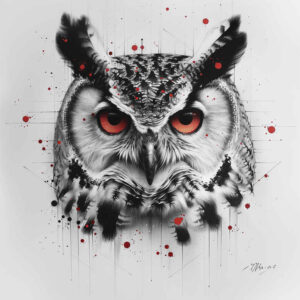 detailed-owl-tattoo – tattoo design ideas free ai generated – surrealism-displaced-objects – for-biceps – Gallery: owls-inkby-ai