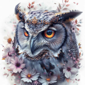 energy-symbol-owl-tattoo – tattoo design ideas free ai generated – surrealism-vibrant-contrasts – for-foot – Gallery: owls-inkby-ai