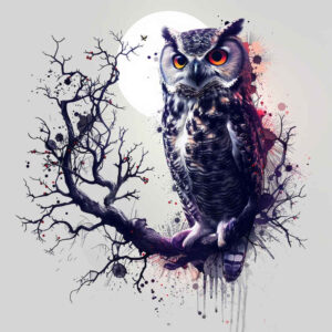for-women – tattoo design ideas free ai generated – neotraditional-bold-motifs – for-lower-chest – Gallery: owls-inkby-ai