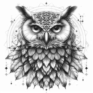 intuitive-owl-tattoo – tattoo design ideas free ai generated – realism-soft-highlights – for-ankle – Gallery: owls-inkby-ai