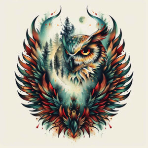 life-symbol-owl-tattoo – tattoo design ideas free ai generated – neotraditional-clean-fill – for-biceps – Gallery: owls-inkby-ai