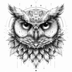life-symbol-owl-tattoo – tattoo design ideas free ai generated – surrealism-psychological-depth – for-back-shoulder – Gallery: owls-inkby-ai