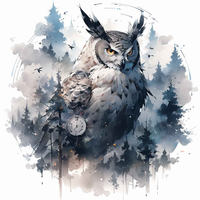 life-symbol-owl-tattoo – tattoo design ideas free ai generated – surrealism-symbolism – for-full-back – Gallery: owls-inkby-ai