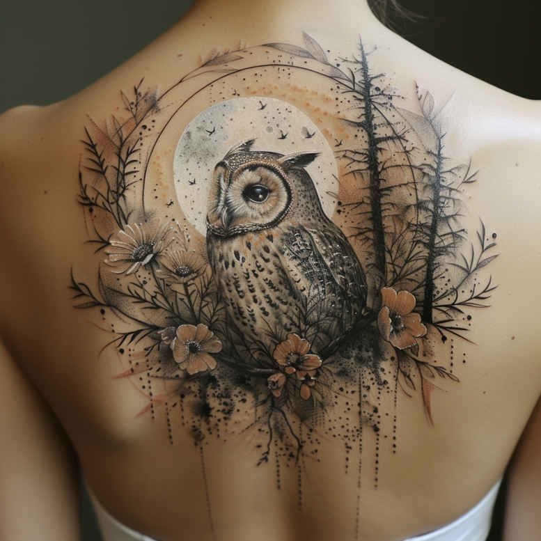 owl-contour-tattoo-neotraditional-rich-shading-for-outer-arm – tattoo design ideas free ai generated – Gallery: owls-inkby-ai