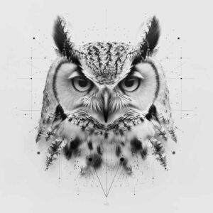 magic-owl-tattoo – tattoo design ideas free ai generated – neotraditional-refined-detail – for-nape – Gallery: owls-inkby-ai