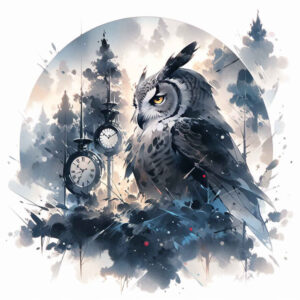 magic-owl-tattoo – tattoo design ideas free ai generated – surrealism-imaginative – for-upper-back – Gallery: owls-inkby-ai