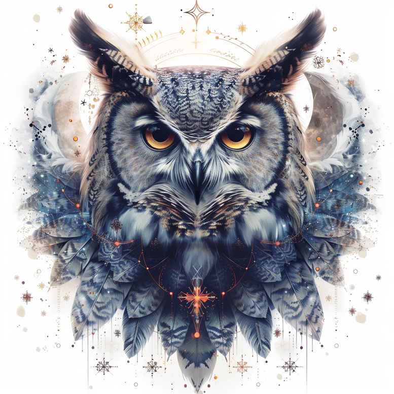 owl-mystical-tattoo-neotraditional-contoured-forms-for-side – tattoo design ideas free ai generated – Gallery: owls-inkby-ai