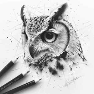 detailed-owl-tattoo-surrealism-unreal-light-for-neck – tattoo design ideas free ai generated – Gallery: owls-inkby-ai