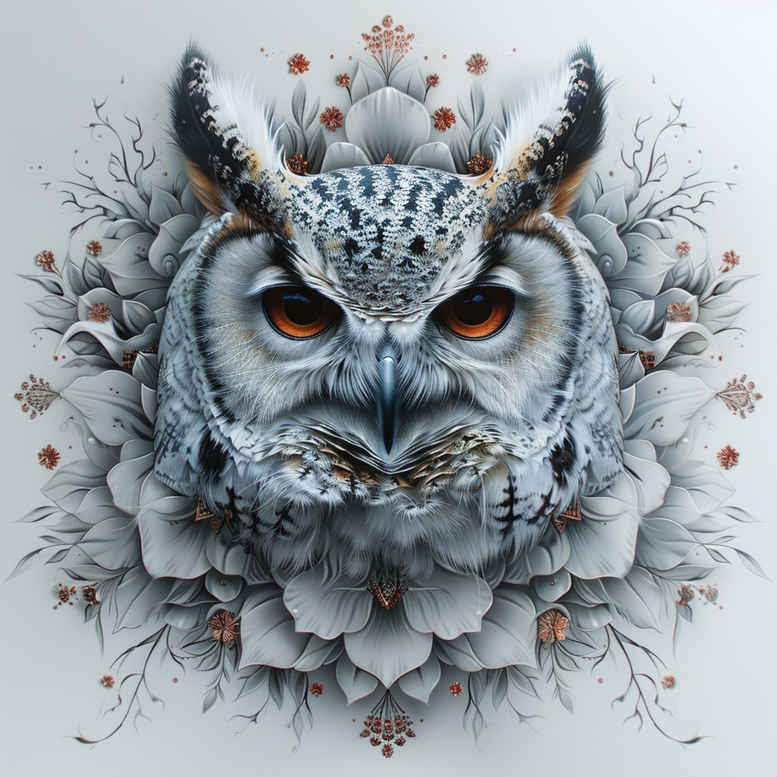 nature-motif-owl-tattoo – tattoo design ideas free ai generated – realism-true-rendering – for-scapula – Gallery: owls-inkby-ai