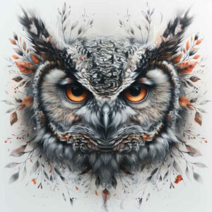 nature-motif-owl-tattoo – tattoo design ideas free ai generated – surrealism-metamorphosis – for-wrist-side – Gallery: owls-inkby-ai