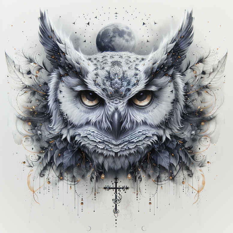 owl-detail-tattoo-surrealism-psychological-depth-for-knee – tattoo design ideas free ai generated – Gallery: owls-inkby-ai