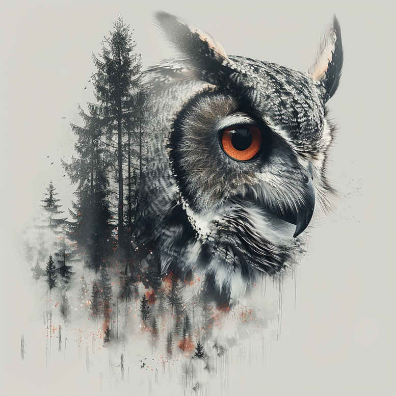 nocturnal-owl-tattoo – tattoo design ideas free ai generated – neotraditional-structured-design – for-wrist – Gallery: owls-inkby-ai