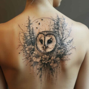 ornamental-owl-tattoo-surrealism-metamorphosis-for-chest – tattoo design ideas free ai generated – Gallery: owls-inkby-ai