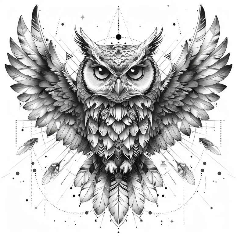 nature-motif-owl-tattoo-realism-organic-structure-for-knee – tattoo design ideas free ai generated – Gallery: owls-inkby-ai