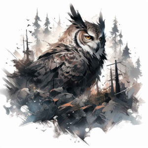owl-color-tattoo – tattoo design ideas free ai generated – neotraditional-classic-motifs – for-side-torso – Gallery: owls-inkby-ai