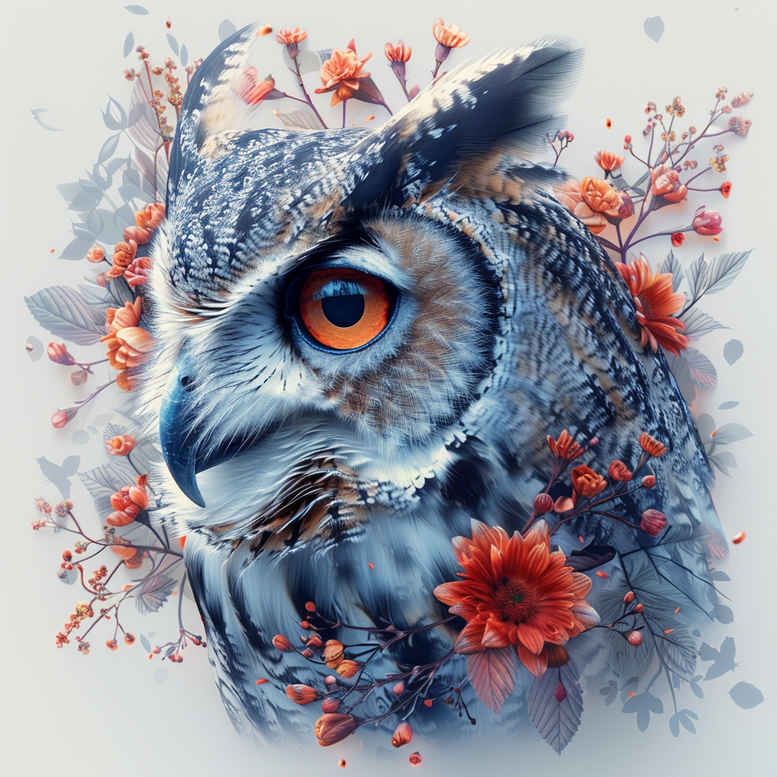 owl-expression-tattoo – tattoo design ideas free ai generated – surrealism-morphic-transformation – for-biceps – Gallery: owls-inkby-ai