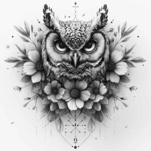 owl-wave-tattoo-neotraditional-vivid-color-for-palm – tattoo design ideas free ai generated – Gallery: owls-inkby-ai