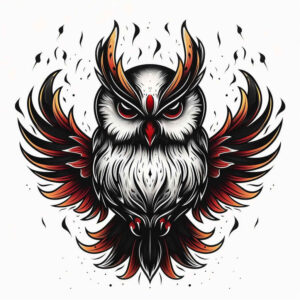 owl-geometric-pattern-tattoo – tattoo design ideas free ai generated – realism-photo-like-tattoo – for-side-torso – Gallery: owls-inkby-ai