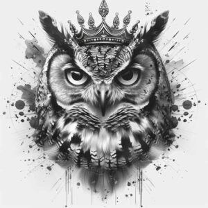 owl-legend-tattoo-for-men – tattoo design ideas free ai generated – realism-real-ink-flow – for-upper-back – Gallery: owls-inkby-ai