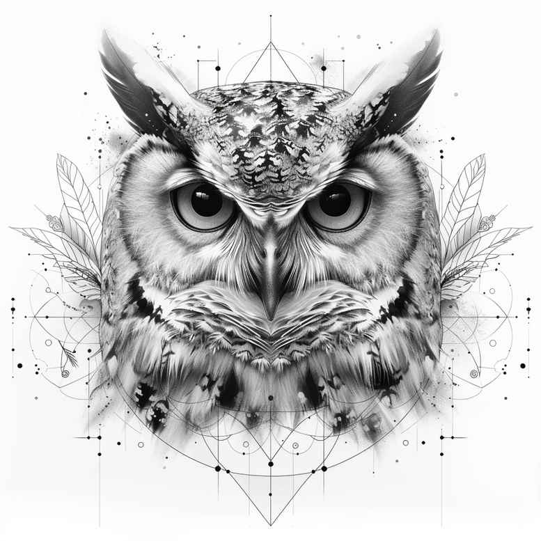 owl-folk-tattoo-neotraditional-clean-fill-for-upper-chest – tattoo design ideas free ai generated – Gallery: owls-inkby-ai