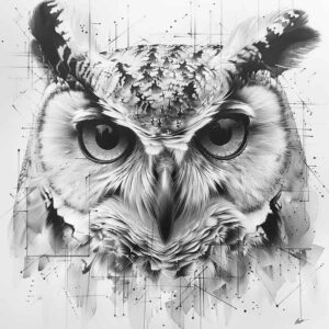 owl-magical-tattoo – tattoo design ideas free ai generated – neotraditional-classic-motifs – for-side-torso – Gallery: owls-inkby-ai
