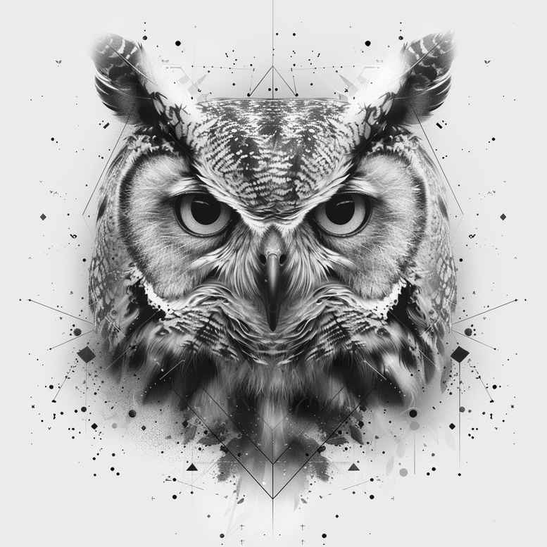 owl-magical-tattoo – tattoo design ideas free ai generated – realism-moist-effect – for-forearm – Gallery: owls-inkby-ai