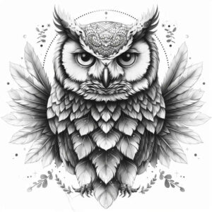 owl-protective-tattoo – tattoo design ideas free ai generated – realism-natural-tones – for-shoulder – Gallery: owls-inkby-ai