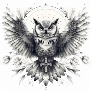 owl-spirit-tattoo – tattoo design ideas free ai generated – realism-lifelike – for-wrist-side – Gallery: owls-inkby-ai