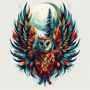 owl-wave-tattoo – tattoo design ideas free ai generated – neotraditional-bold-highlights – for-wrist – Gallery: owls-inkby-ai