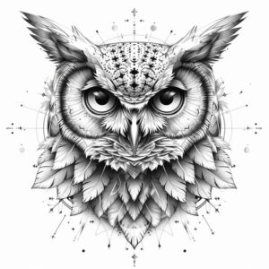 protective-owl-tattoo – tattoo design ideas free ai generated – realism-light-and-shadow-play – for-scapula – Gallery: owls-inkby-ai