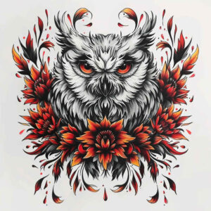 spiritual-owl-tattoo – tattoo design ideas free ai generated – surrealism-symbolic – for-wrist – Gallery: owls-inkby-ai