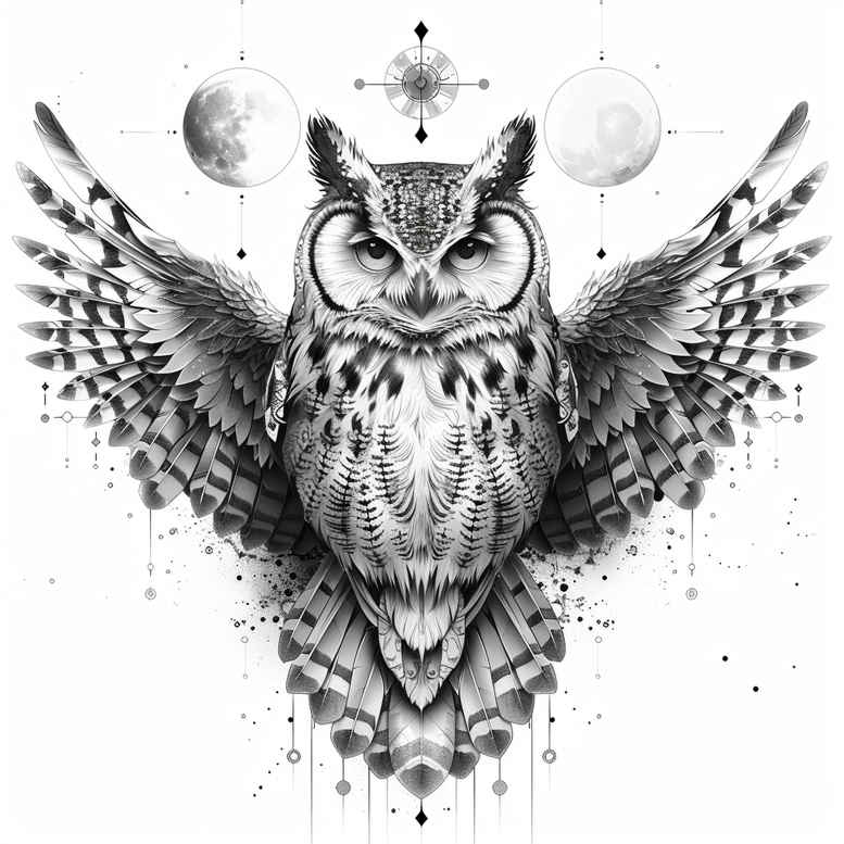 owl-symbol-tattoo-realism-deep-shadows-for-side – tattoo design ideas free ai generated – Gallery: owls-inkby-ai