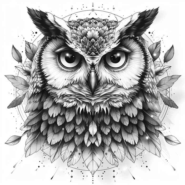 mysterious-owl-tattoo-realism-natural-luminosity-for-neck – tattoo design ideas free ai generated – Gallery: owls-inkby-ai